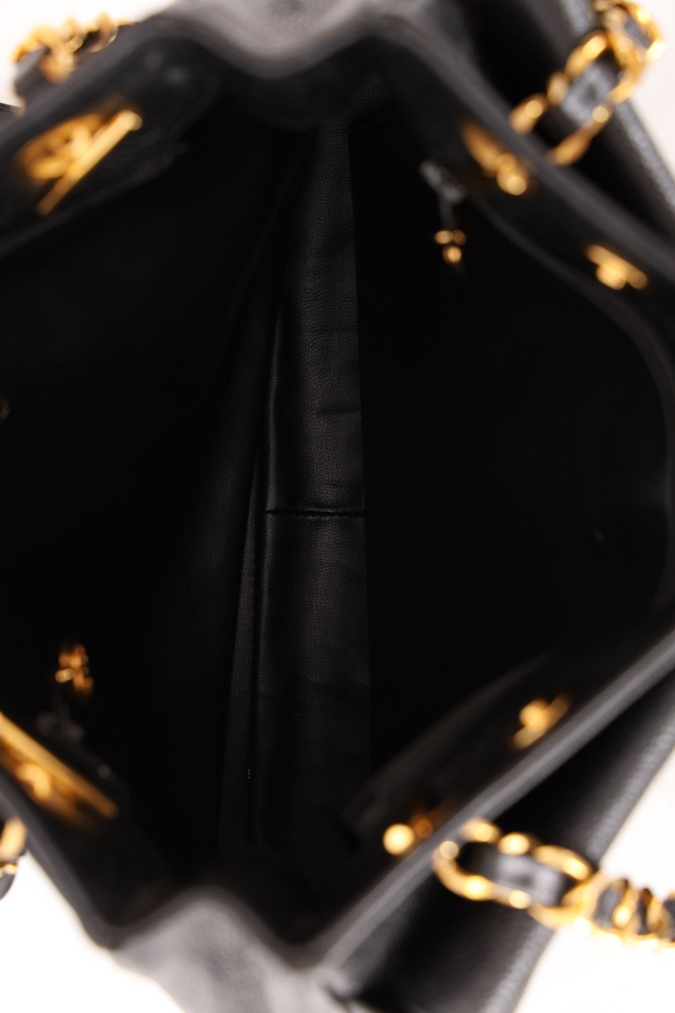 Chanel 1993 Caviar Double Sided Turnlock Tote 24k GP - FashioNica