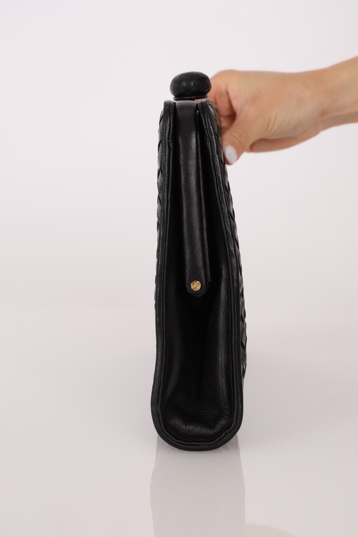 Chanel 1993 Caviar Double Sided Turnlock Tote 24k GP - FashioNica