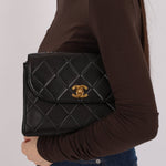 Chanel 1993 Lambskin Kelly Turnlock Top Handle 24 KGP - FashioNica