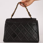 Chanel 1993 Lambskin Kelly Turnlock Top Handle 24 KGP - FashioNica