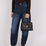 Chanel 1993 Lambskin Kelly Turnlock Top Handle 24 KGP - FashioNica