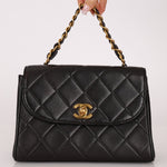 Chanel 1993 Lambskin Kelly Turnlock Top Handle 24 KGP - FashioNica
