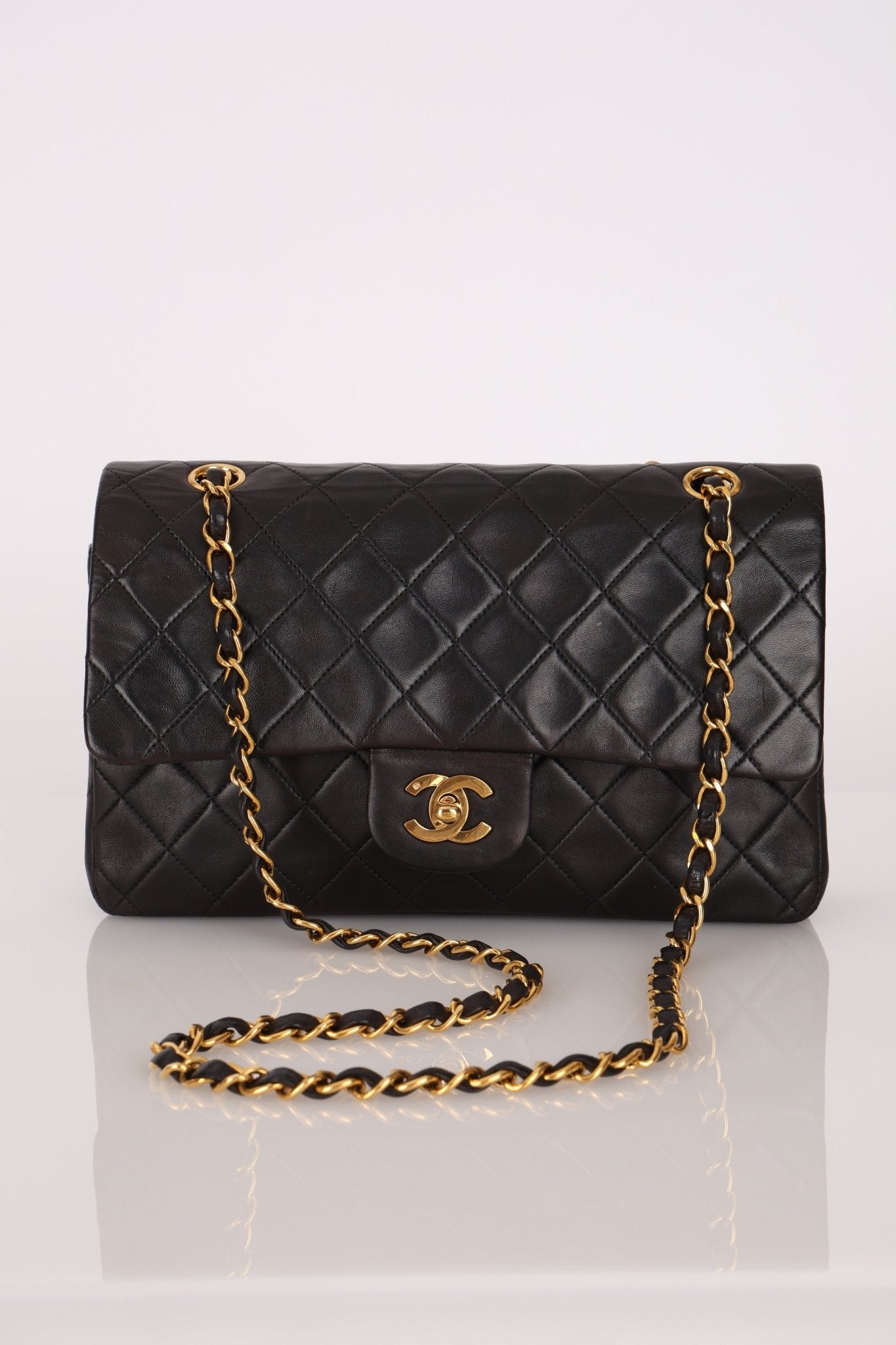 Chanel 1993 Lambskin Medium Classic Double Flap 24K GP - FashioNica