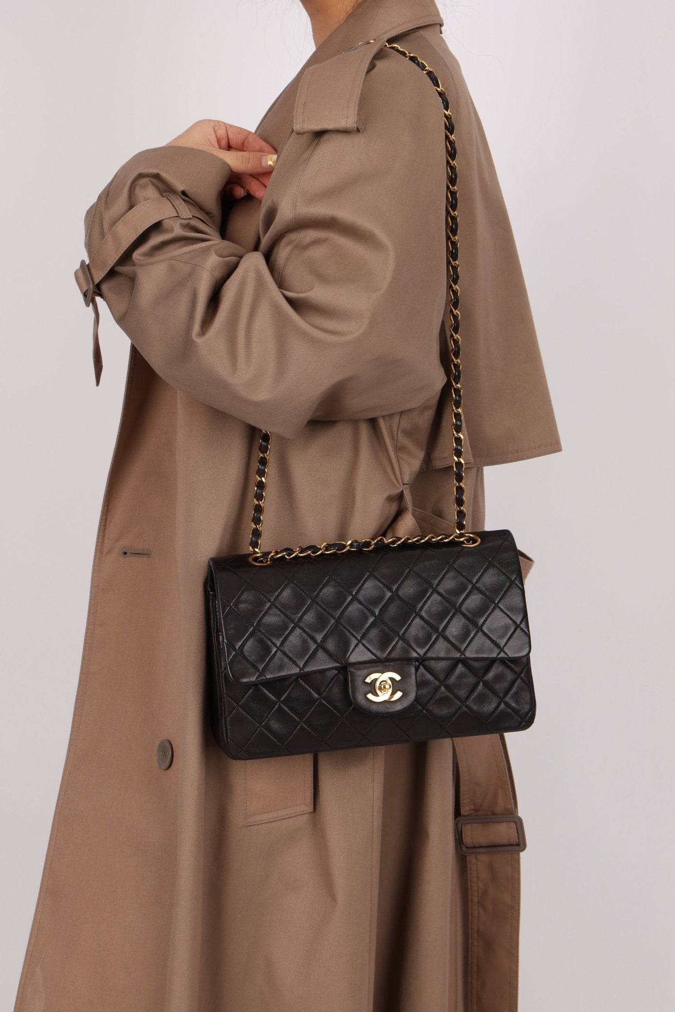 Chanel 1993 Lambskin Medium Classic Double Flap 24K GP - FashioNica