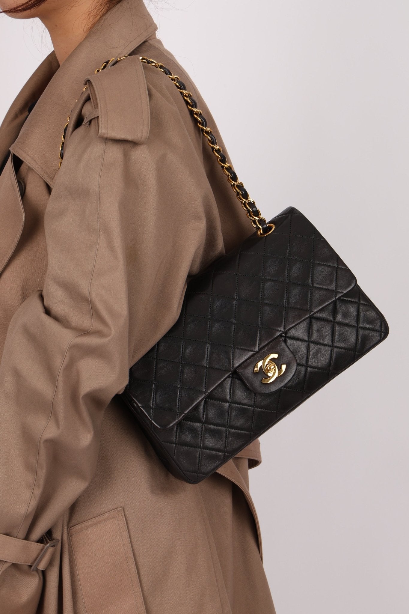 Chanel 1993 Lambskin Medium Classic Double Flap 24K GP - FashioNica