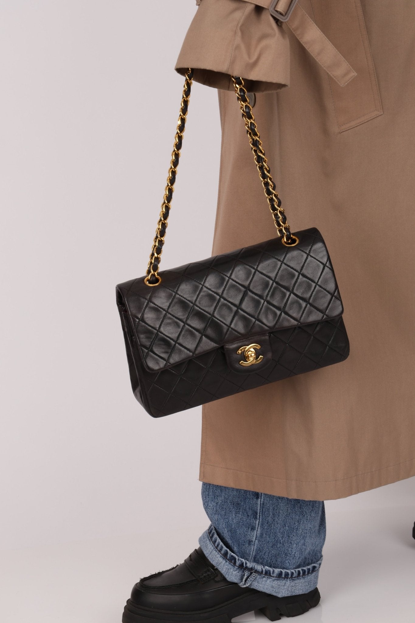 Chanel 1993 Lambskin Medium Classic Double Flap 24K GP - FashioNica