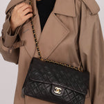 Chanel 1993 Lambskin Medium Classic Double Flap 24K GP - FashioNica