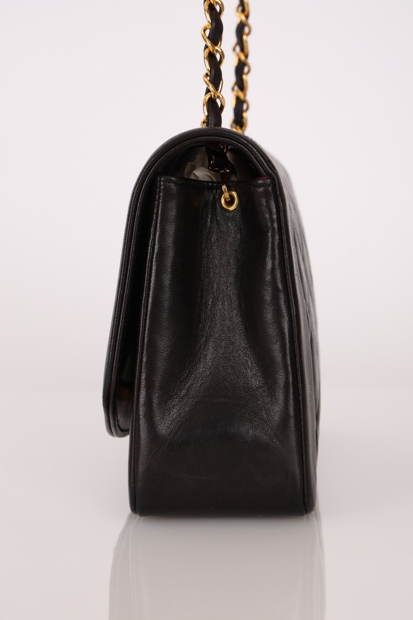 Chanel 1993 Lambskin Medium Diana Flap 24K GP - FashioNica