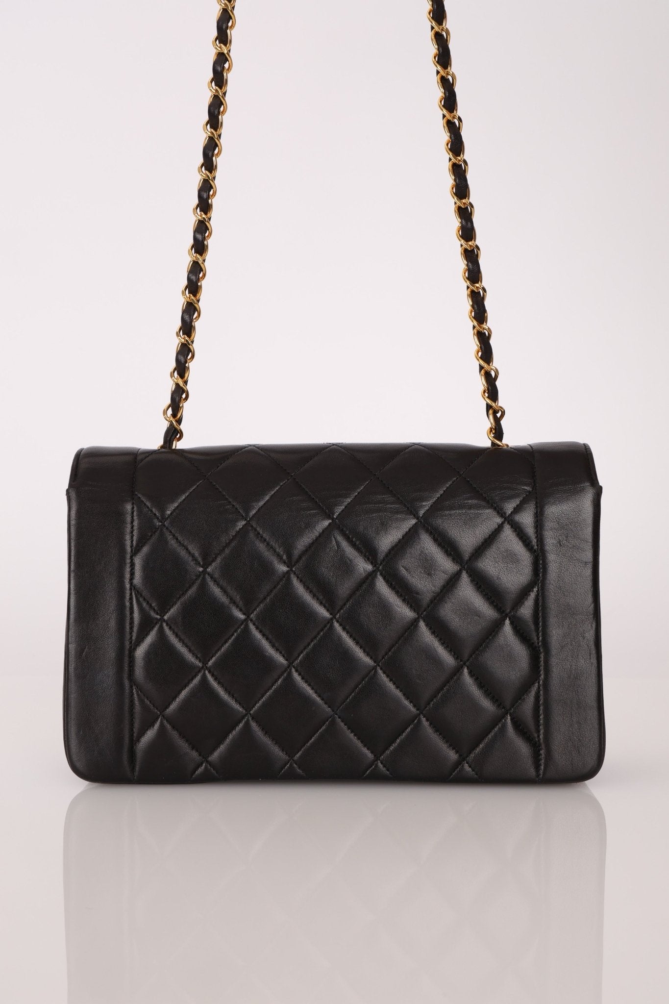 Chanel 1993 Lambskin Medium Diana Flap 24K GP - FashioNica