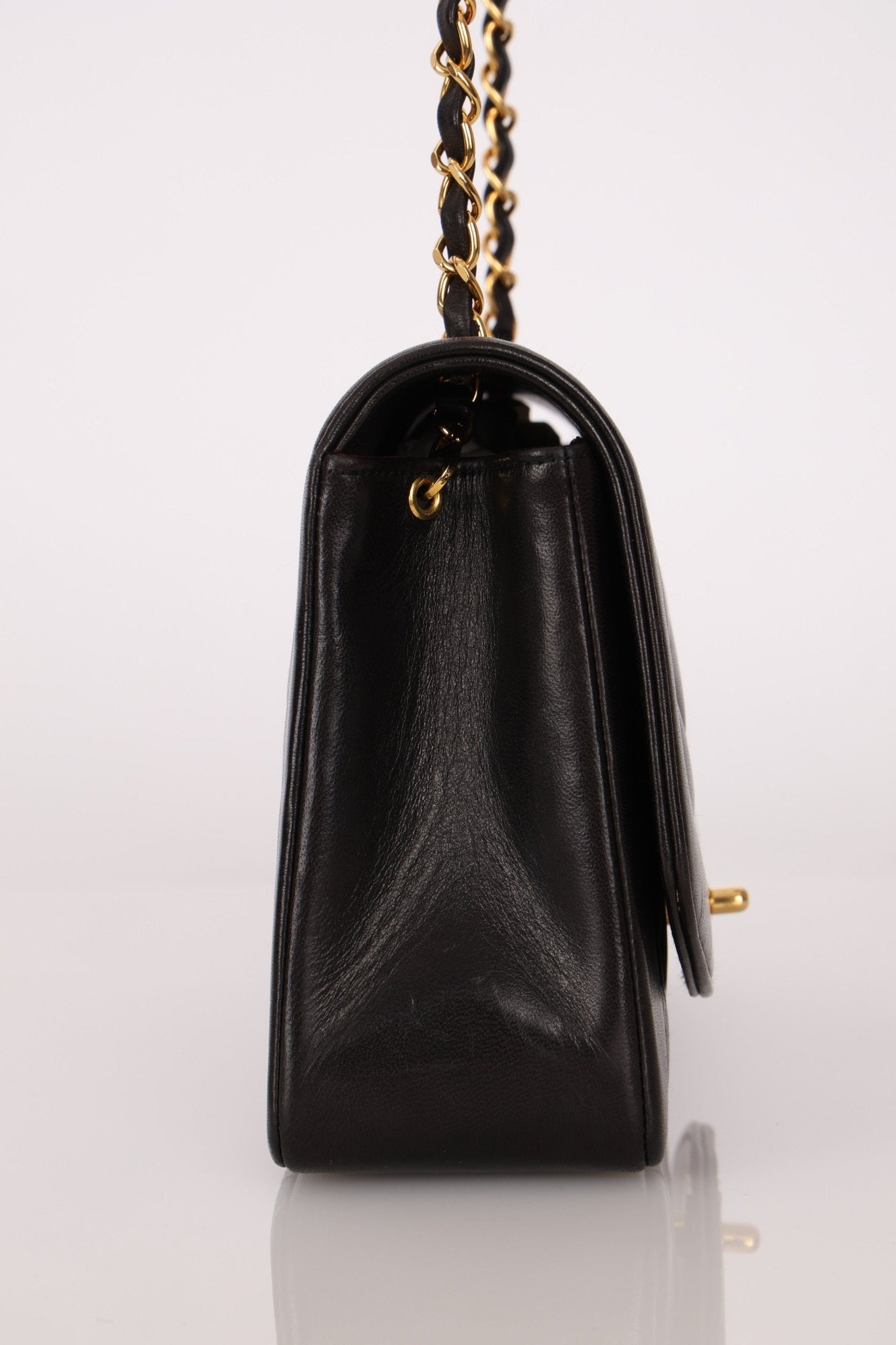 Chanel 1993 Lambskin Medium Diana Flap 24K GP - FashioNica