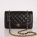 Chanel 1993 Lambskin Medium Diana Flap 24K GP - FashioNica