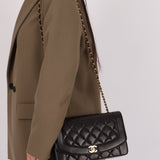 Chanel 1993 Lambskin Medium Diana Flap 24K GP - FashioNica