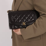 Chanel 1993 Lambskin Medium Diana Flap 24K GP - FashioNica