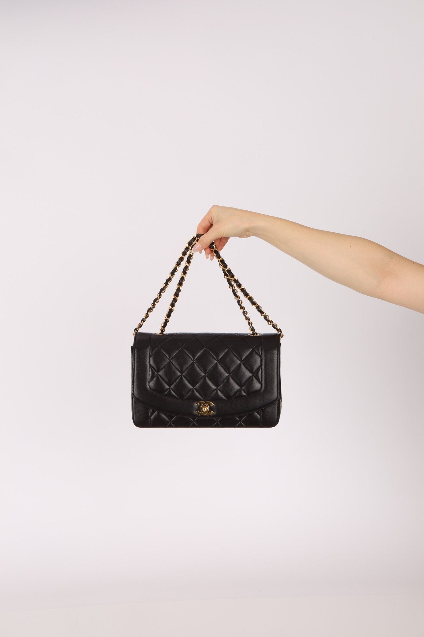 Chanel 1993 Lambskin Medium Diana Flap 24K GP - FashioNica