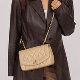 Chanel 1994 Beige Lambskin Small Diana - FashioNica