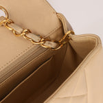 Chanel 1994 Beige Lambskin Small Diana - FashioNica