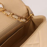 Chanel 1994 Beige Lambskin Small Diana - FashioNica