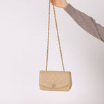 Chanel 1994 Beige Lambskin Small Diana - FashioNica