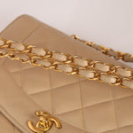 Chanel 1994 Beige Lambskin Small Diana - FashioNica