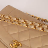 Chanel 1994 Beige Lambskin Small Diana - FashioNica