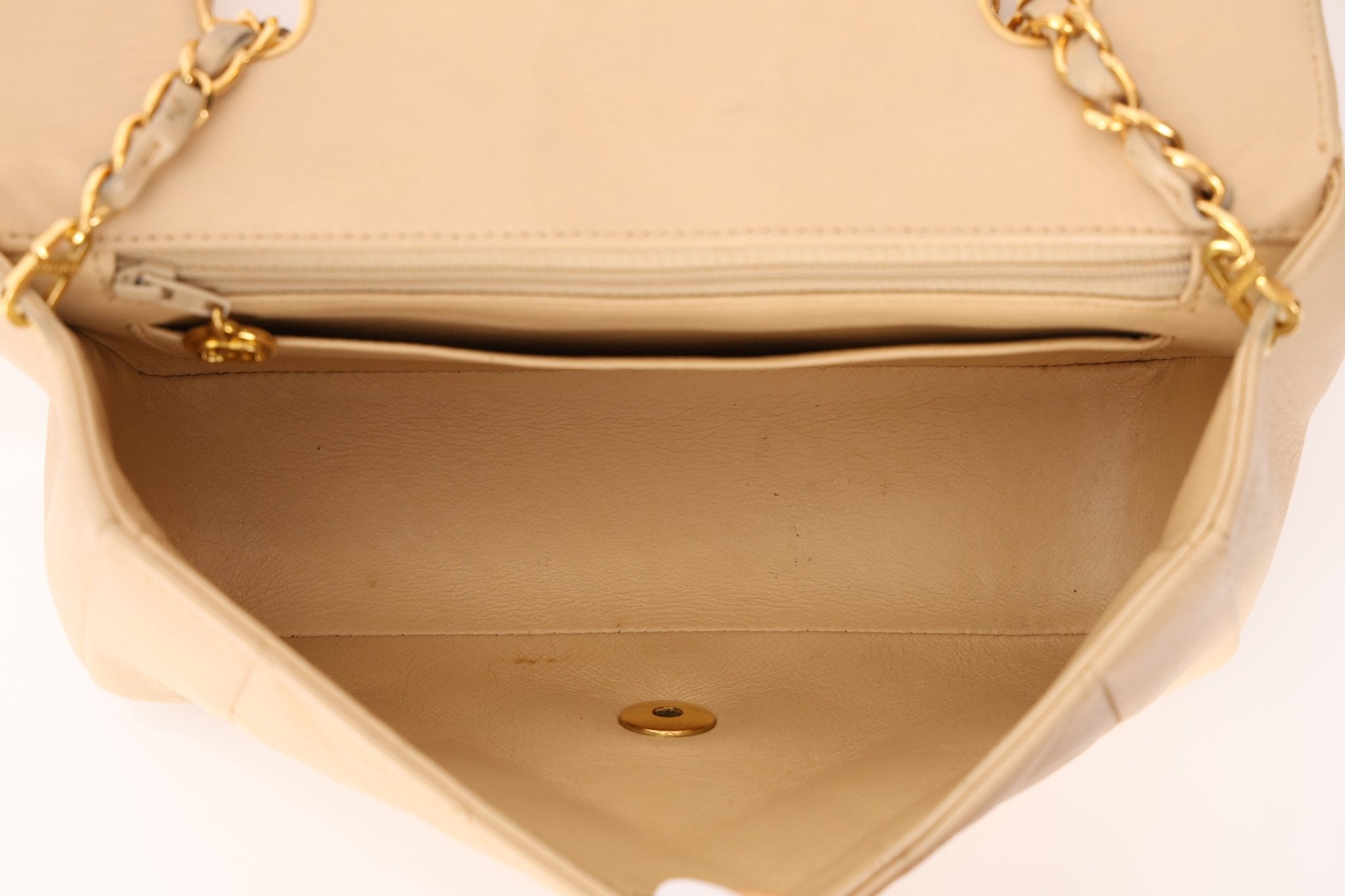 Chanel 1994 Beige Lambskin Small Diana - FashioNica