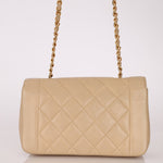 Chanel 1994 Beige Lambskin Small Diana - FashioNica