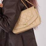 Chanel 1994 Beige Lambskin Small Diana - FashioNica