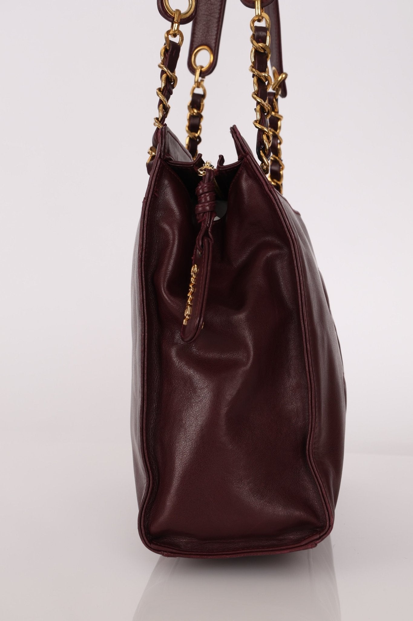 Chanel 1994 Bordeaux Timeless Zip Shopping Tote - FashioNica