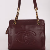 Chanel 1994 Bordeaux Timeless Zip Shopping Tote - FashioNica
