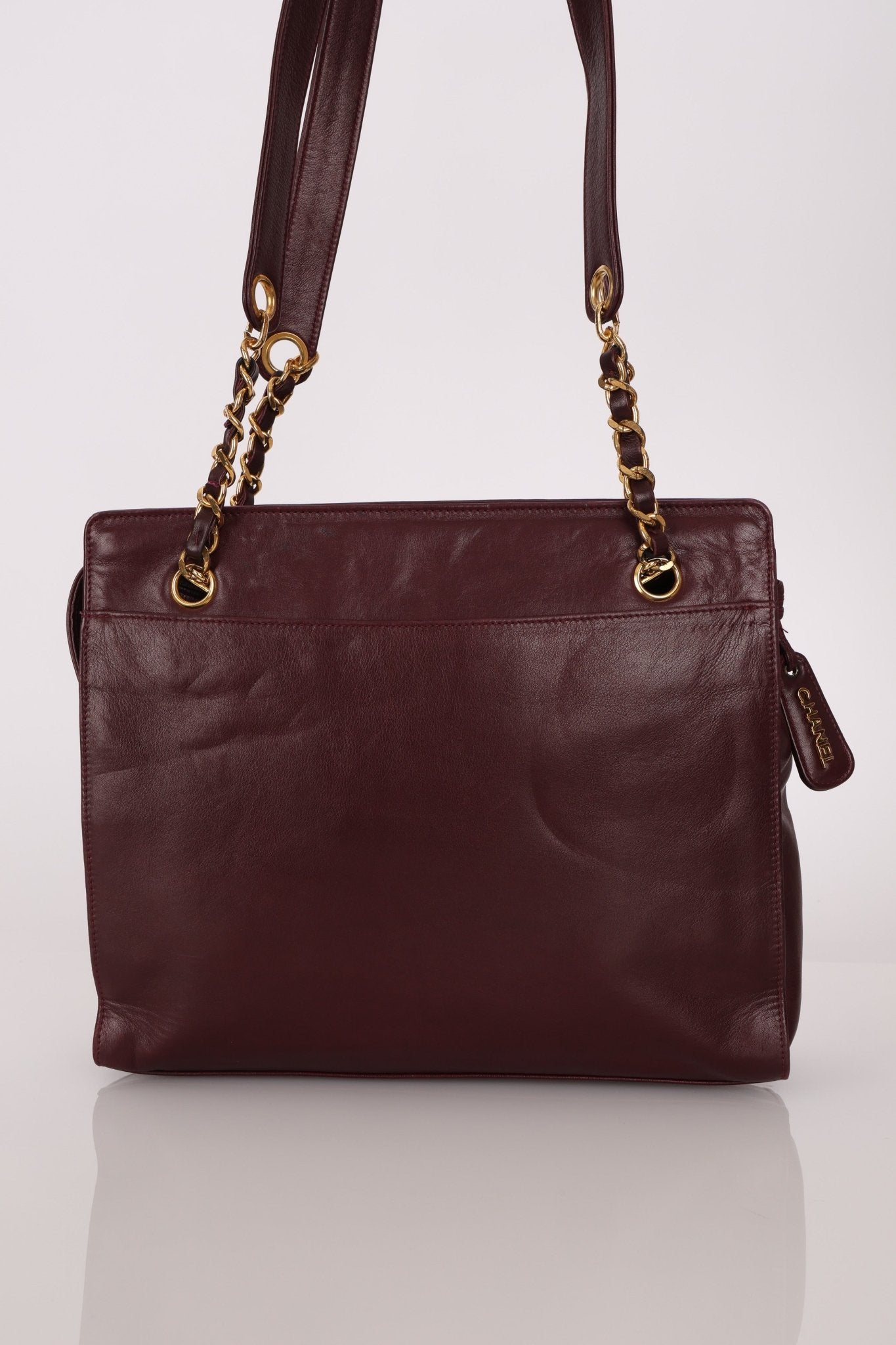 Chanel 1994 Bordeaux Timeless Zip Shopping Tote - FashioNica