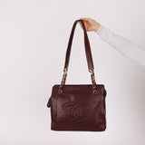Chanel 1994 Bordeaux Timeless Zip Shopping Tote - FashioNica
