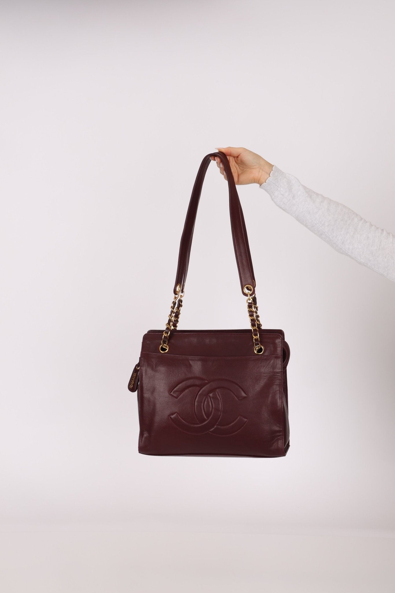 Chanel 1994 Bordeaux Timeless Zip Shopping Tote - FashioNica