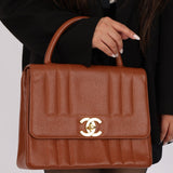 Chanel 1994 Caviar Copper Kelly Bag 24K GP - FashioNica