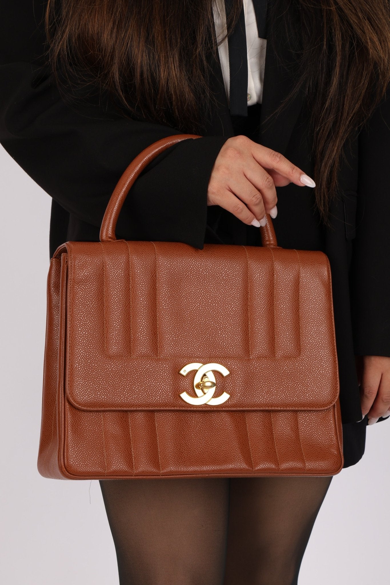 Chanel 1994 Caviar Copper Kelly Bag 24K GP - FashioNica