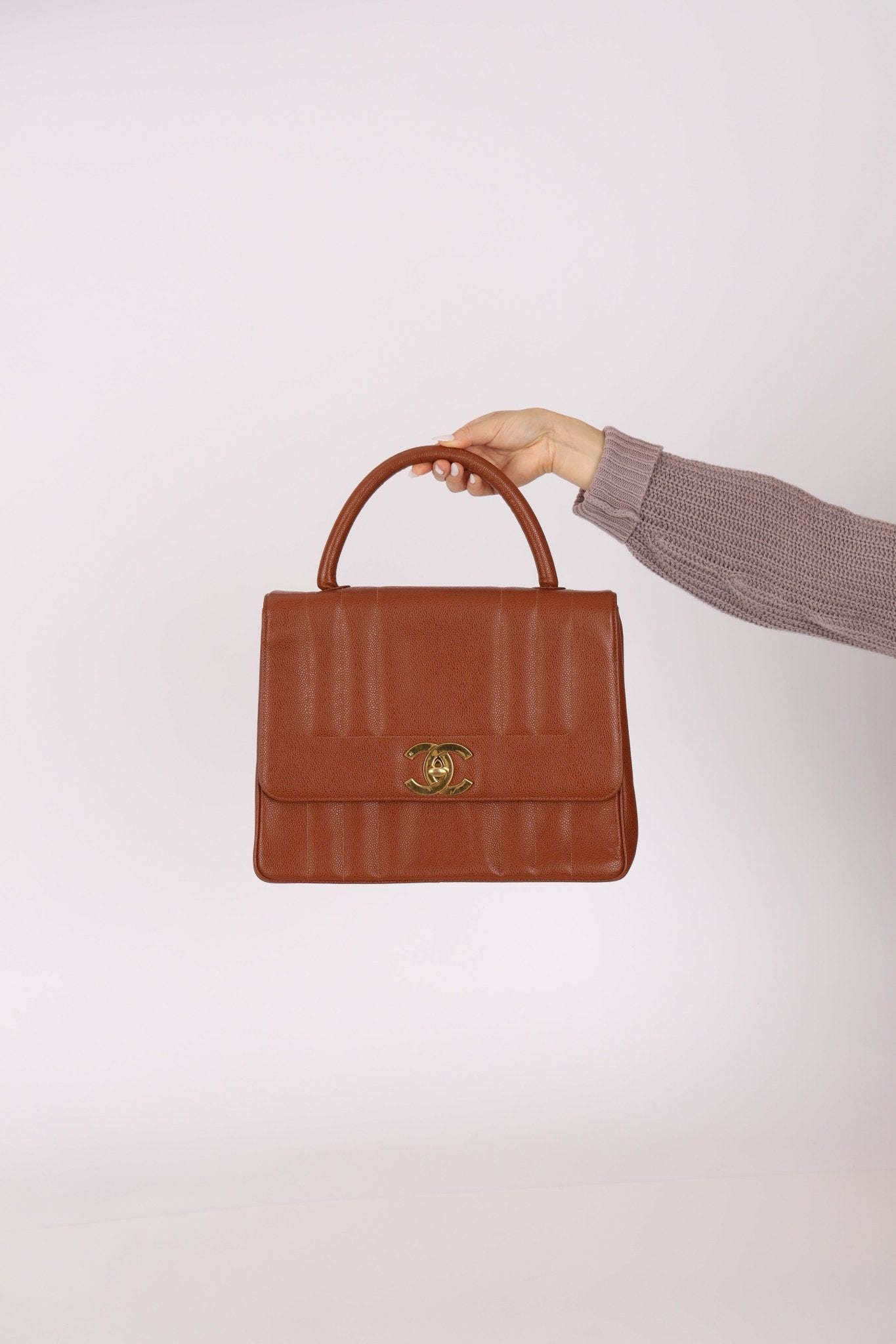 Chanel 1994 Caviar Copper Kelly Bag 24K GP - FashioNica