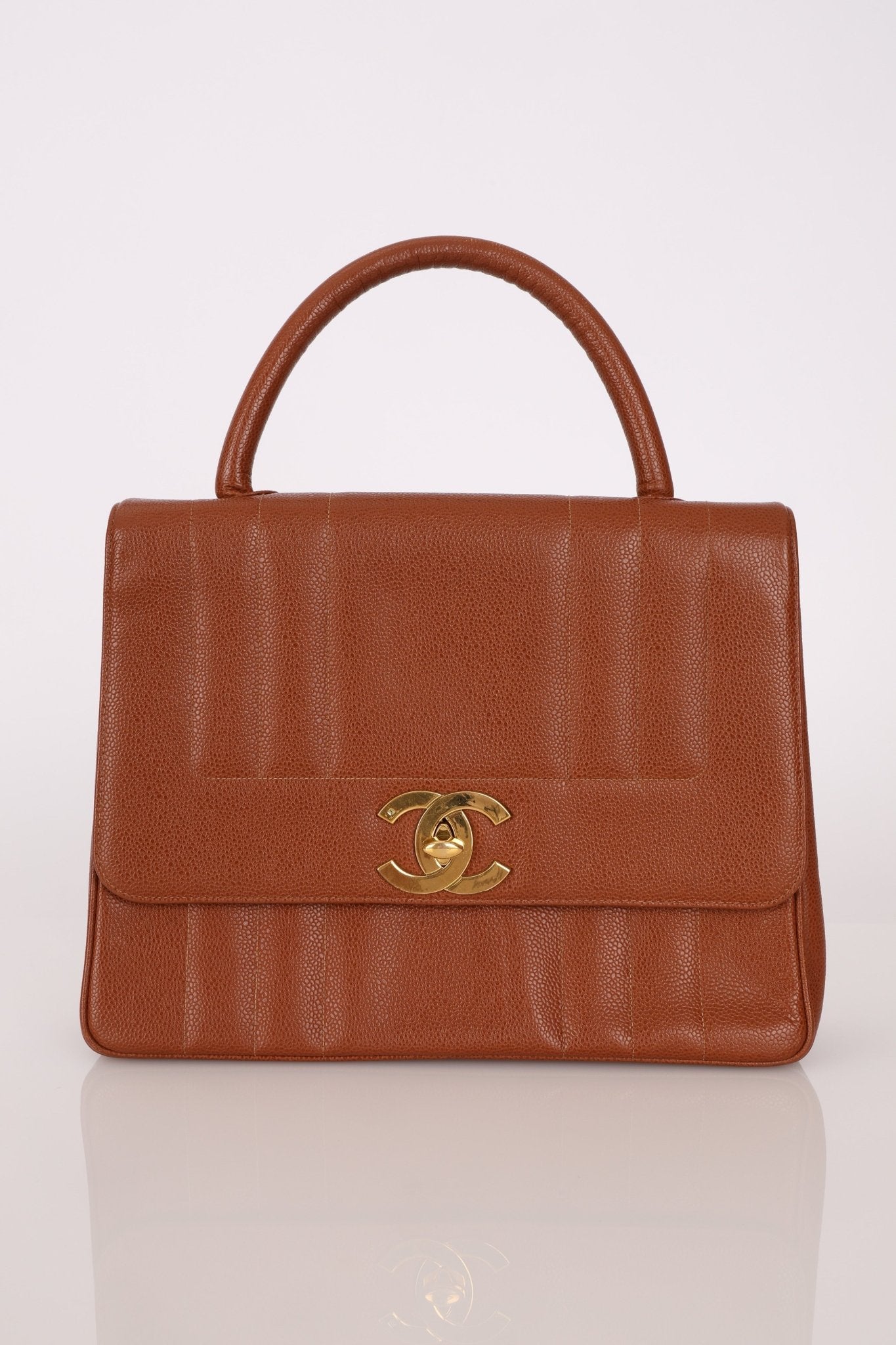 Chanel 1994 Caviar Copper Kelly Bag 24K GP - FashioNica