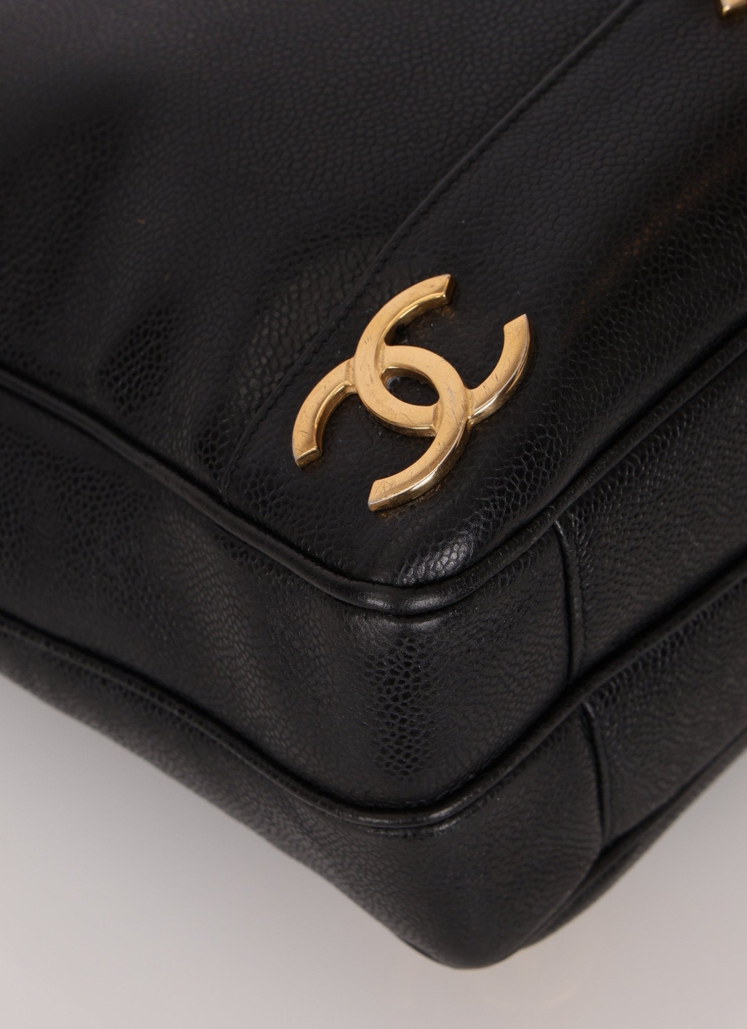 Chanel 1994 Caviar Triple CC Logo Tote - FashioNica