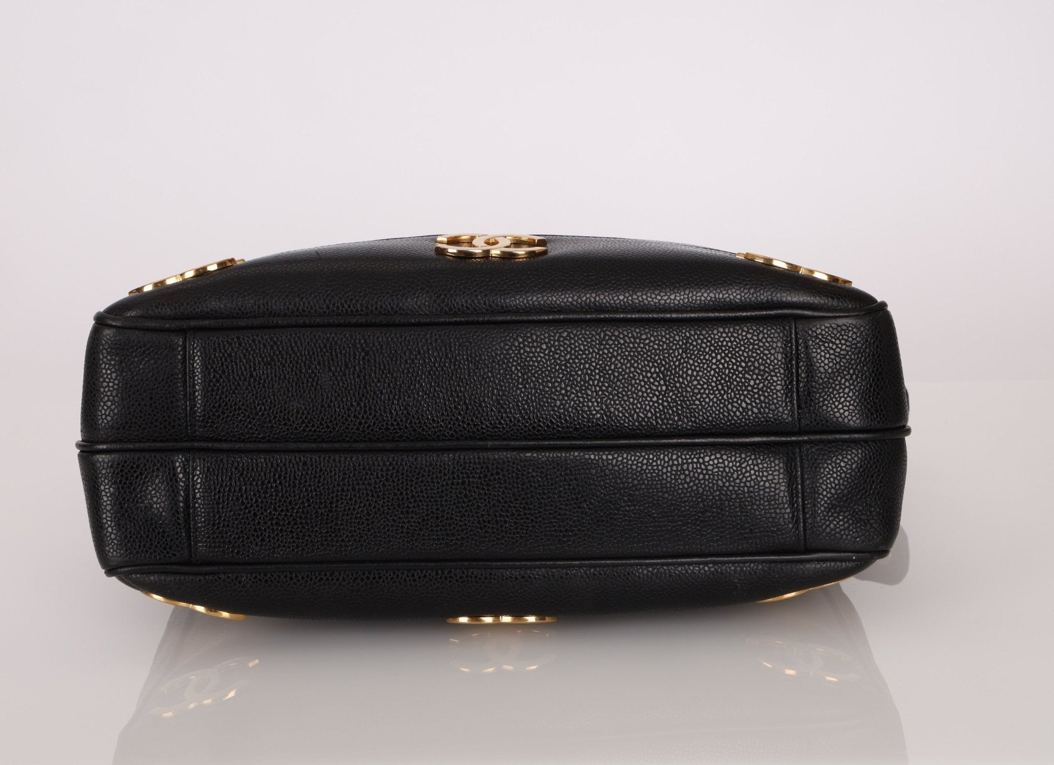 Chanel 1994 Caviar Triple CC Logo Tote - FashioNica