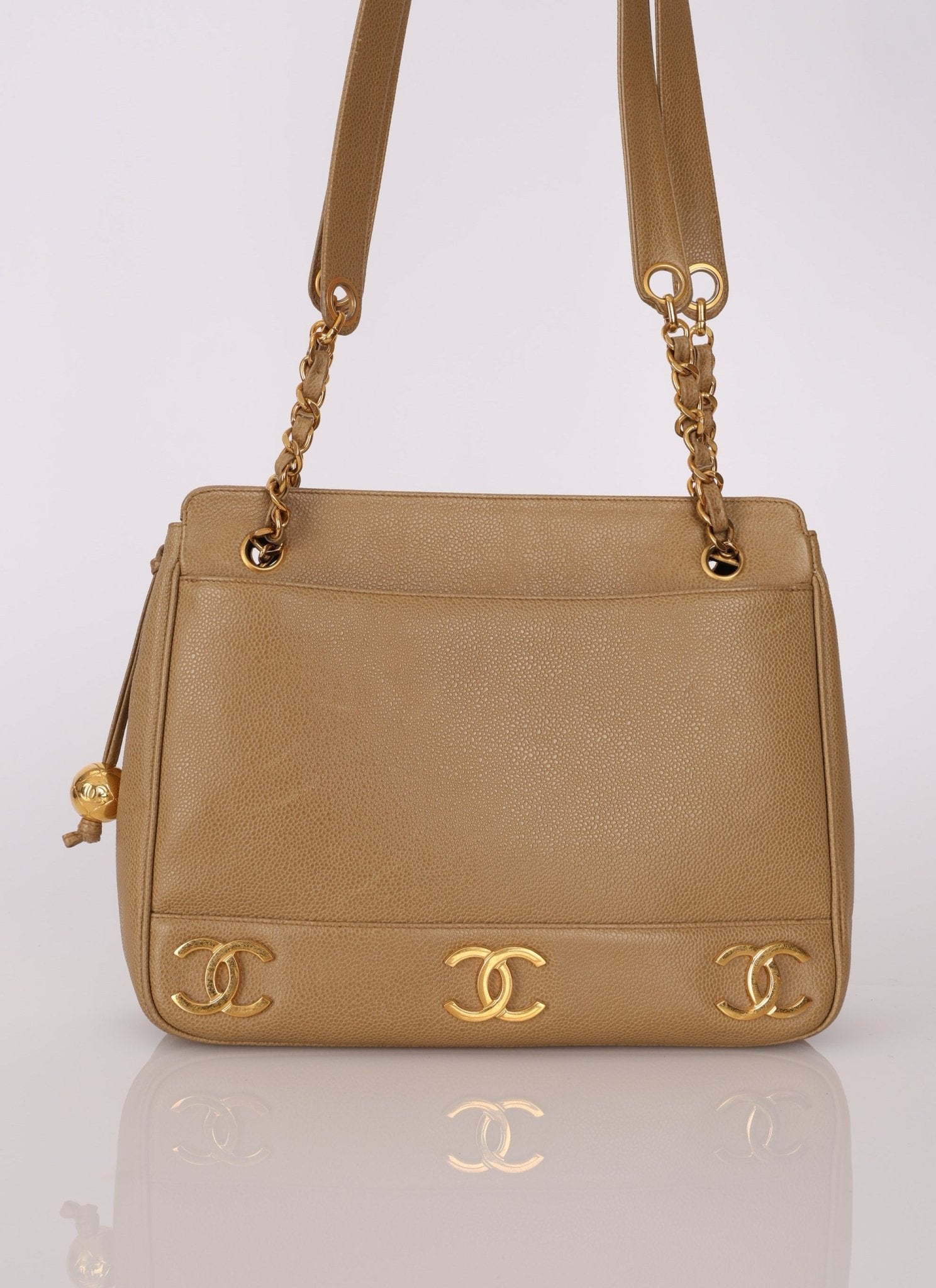 Chanel 1994 Caviar Triple CC Tote Bag - FashioNica