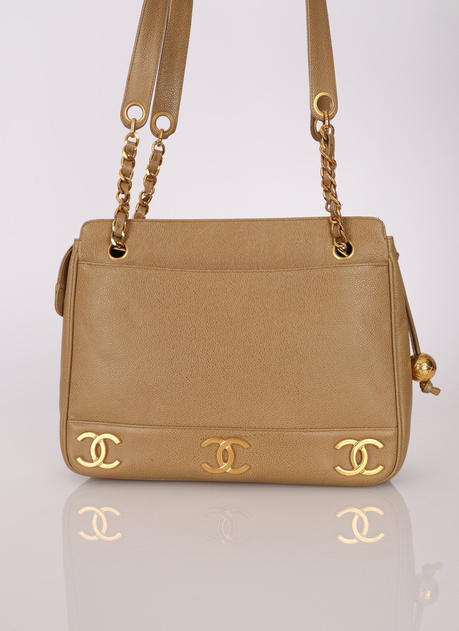 Chanel 1994 Caviar Triple CC Tote Bag - FashioNica