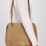 Chanel 1994 Caviar Triple CC Tote Bag - FashioNica