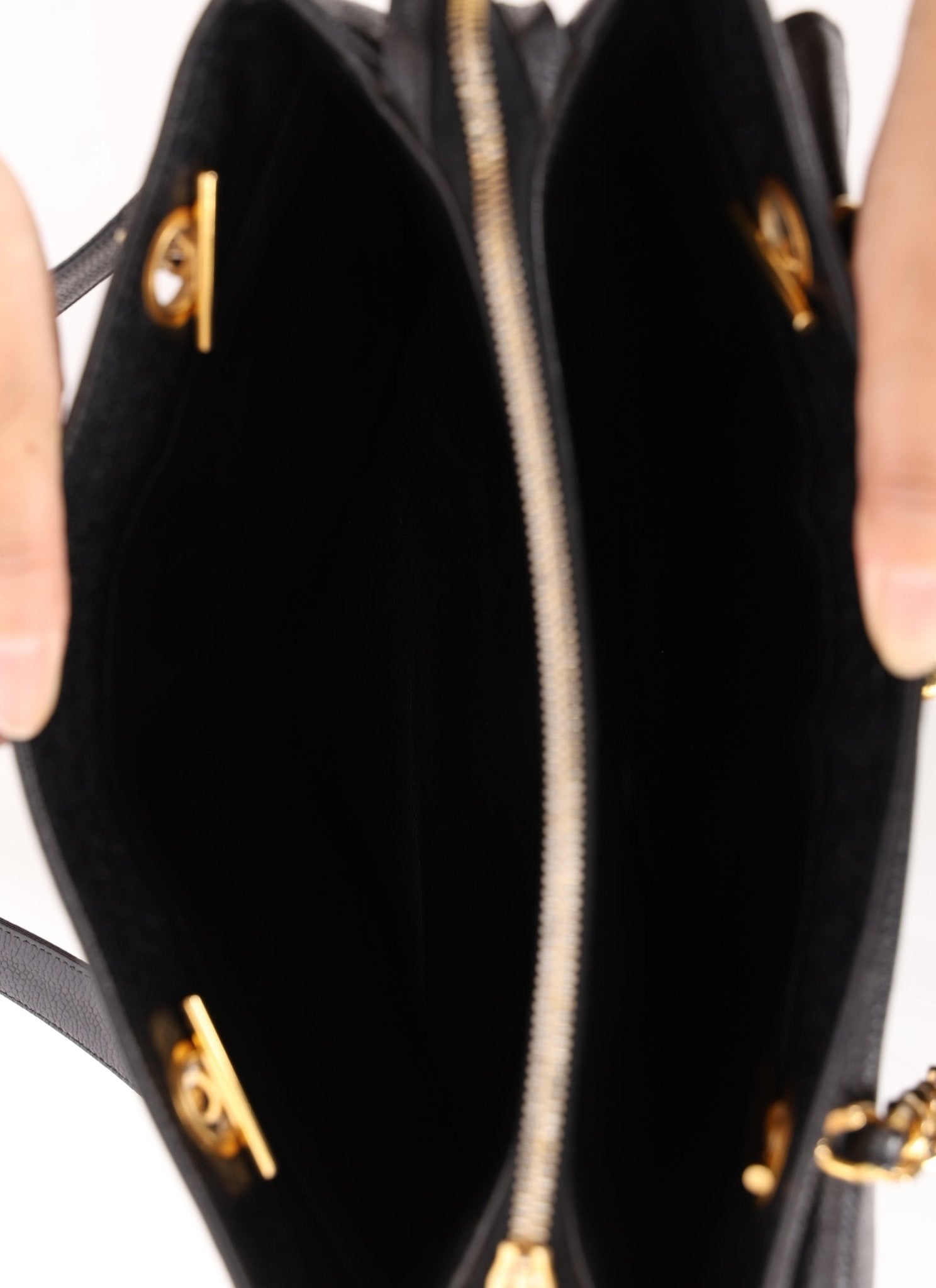 Chanel 1994 Caviar Turnlock Pocket Tote - FashioNica