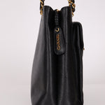 Chanel 1994 Caviar Turnlock Pocket Tote 24K GP - FashioNica