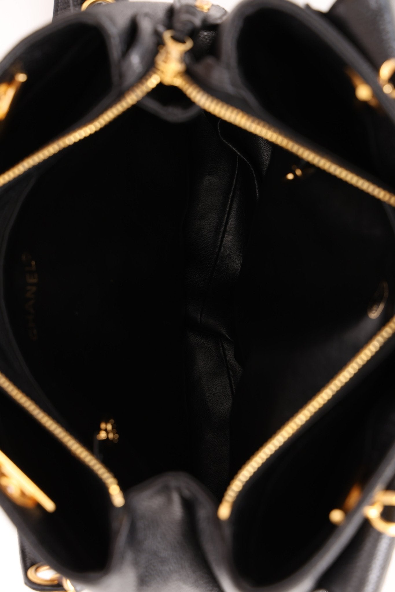 Chanel 1994 Caviar Turnlock Pocket Tote 24K GP - FashioNica