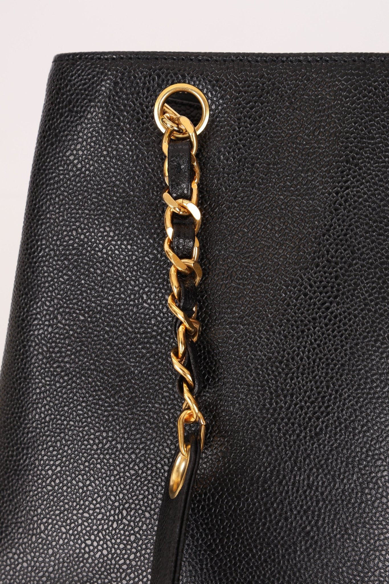 Chanel 1994 Caviar Turnlock Pocket Tote 24K GP - FashioNica