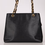 Chanel 1994 Caviar Turnlock Pocket Tote 24K GP - FashioNica