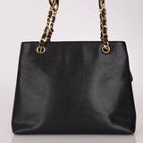 Chanel 1994 Caviar Turnlock Pocket Tote 24K GP - FashioNica