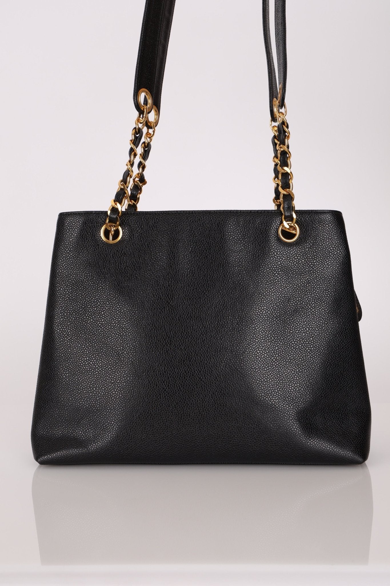 Chanel 1994 Caviar Turnlock Pocket Tote 24K GP - FashioNica