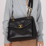 Chanel 1994 Caviar Turnlock Pocket Tote 24K GP - FashioNica