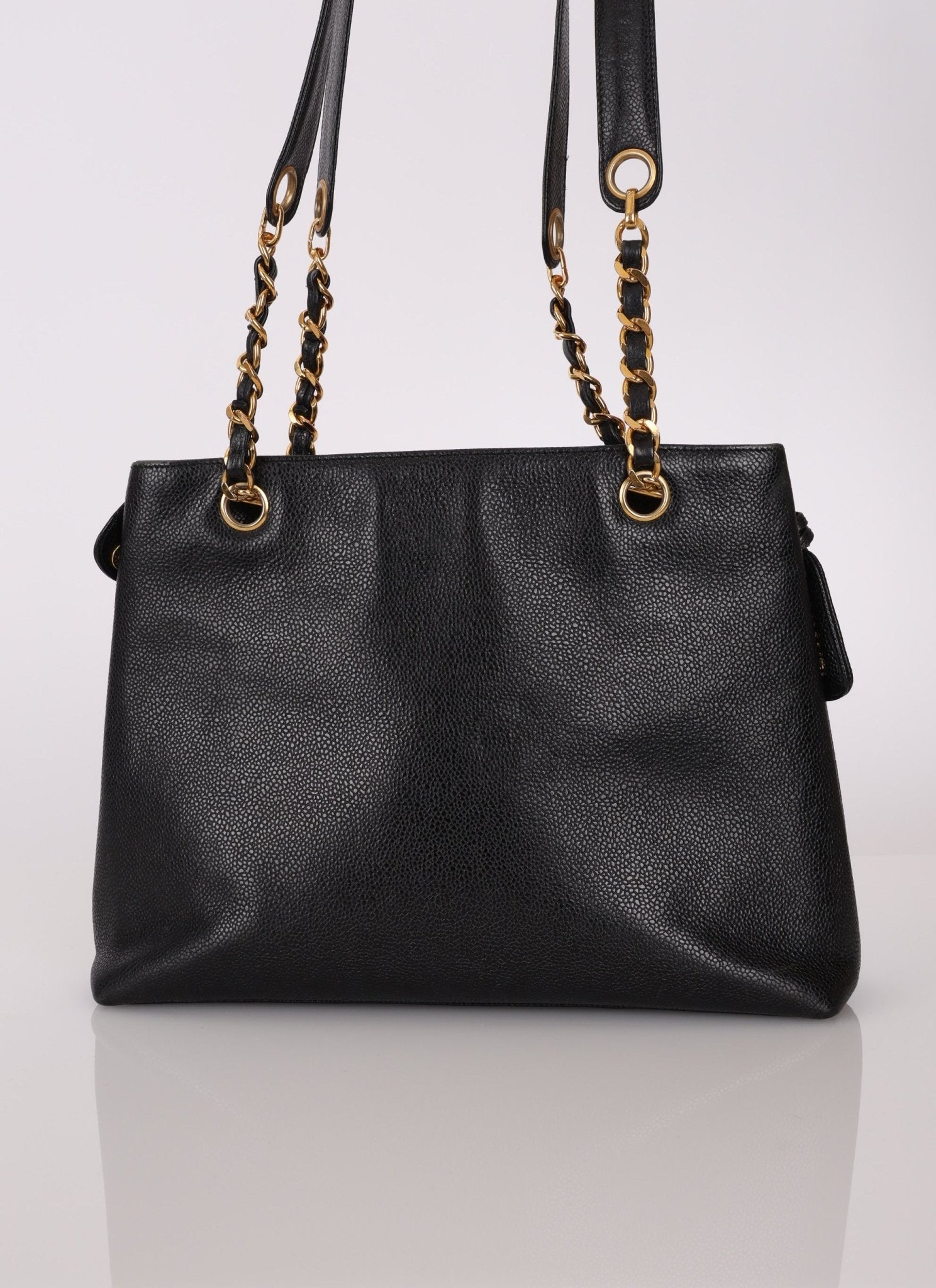 Chanel 1994 Caviar Turnlock Pocket Tote - FashioNica